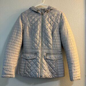 Laundry By Shelli Segal Gray Quilted Jacket